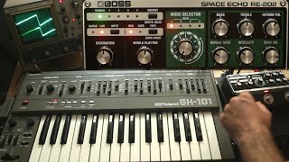 RE-202 Space Echo with Vintage Roland Synthesizers // Sounds Only