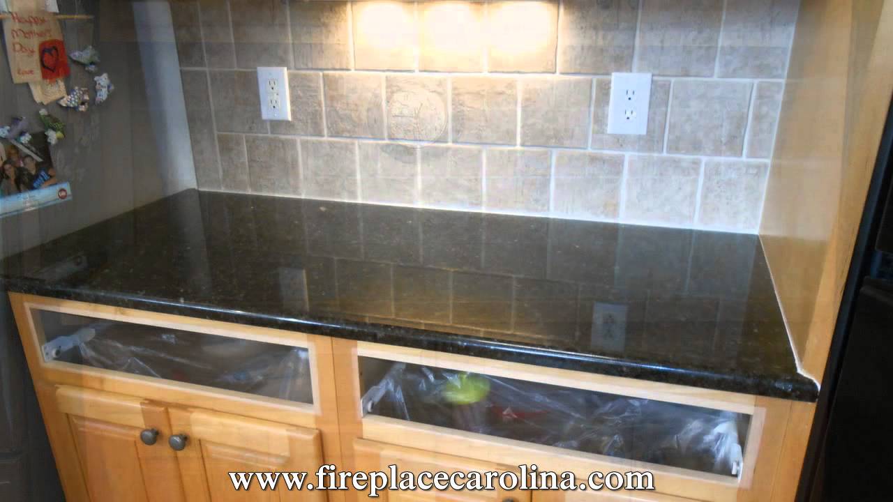 Uba Tuba Granite installed Huntersville 7 16 14 YouTube