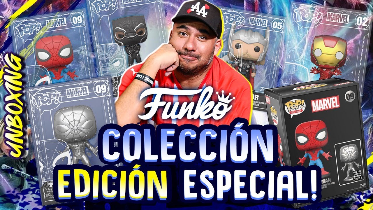 Marvel Diecast funko pop. Coleccionable Metálico: Ironman, Spiderman, Thor y BlackPanther 