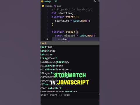 Stopwatch in JavaScript! #shorts #javascript #coding - YouTube