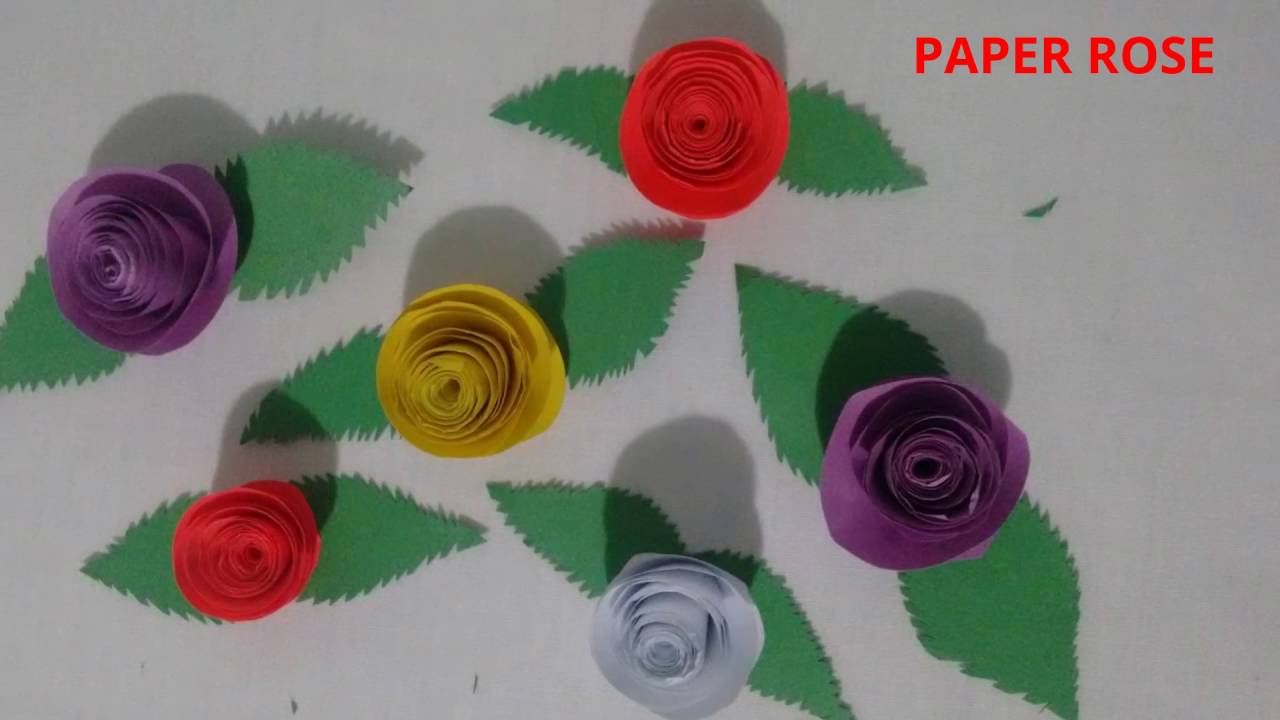 How to make rolled paper rose /holiday gift cards & box decoration/room