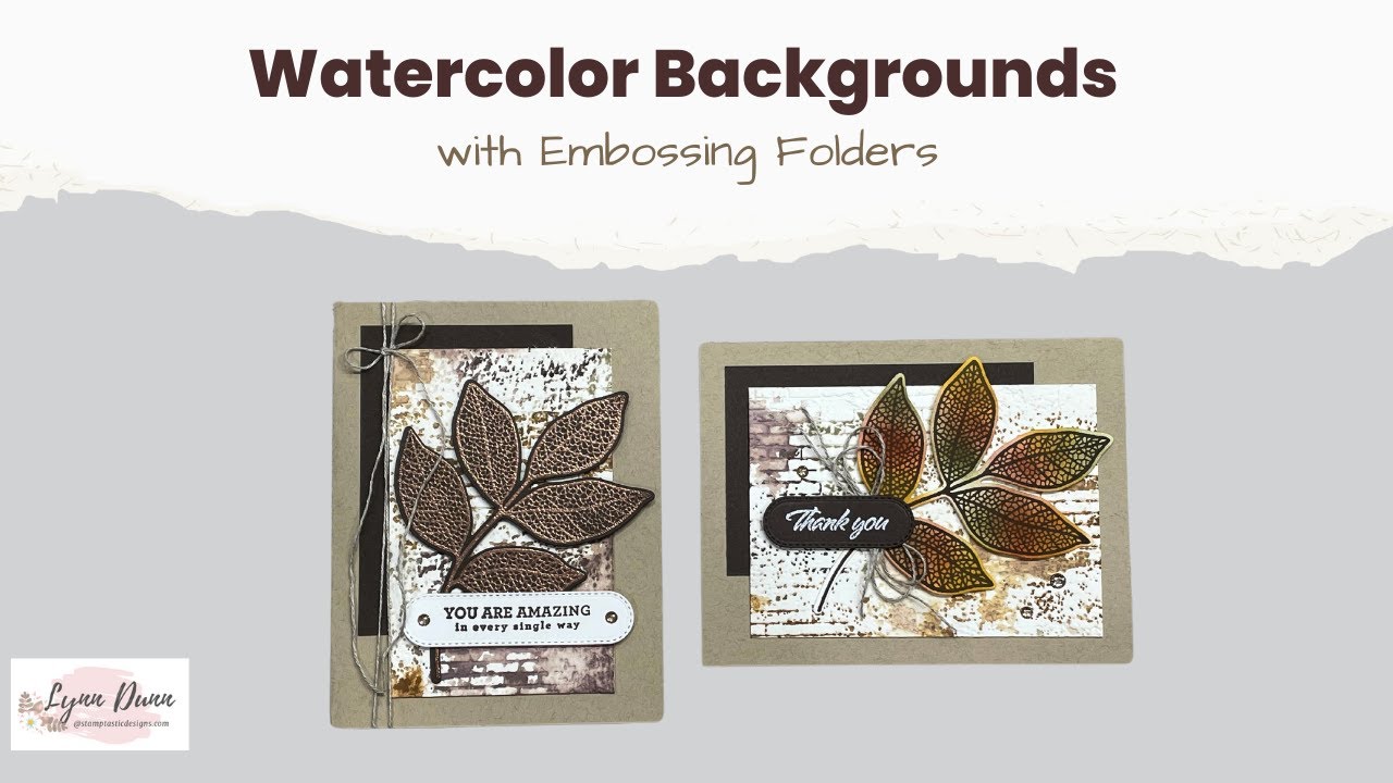 Easy Watercolor Backgrounds with Embossing Folders - YouTube