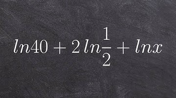Condensing logarithmic expressions