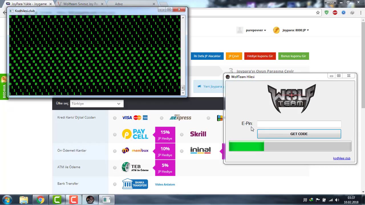 WOLFTEAM NAKİT HİLESİ 2018 Joy Para Hilesi