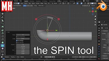 How to use the Spin tool in BLENDER