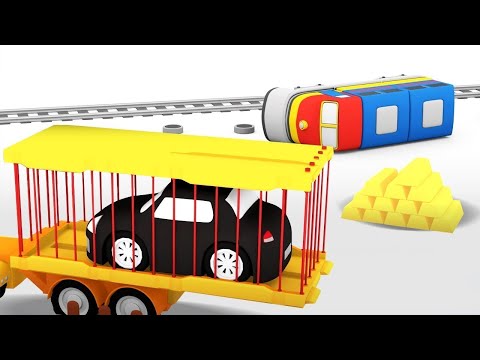 4 Машинки И Поезд С Золотом! Детские Мультики Про Машинки. Развивающие Мультфильмы Все Серии Подряд