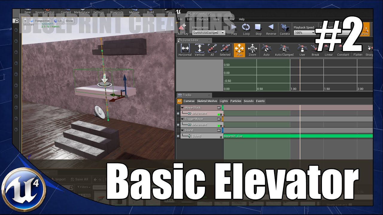 Unreal Engine 4 Blueprint Creations - #2 Basic Elevator - YouTube