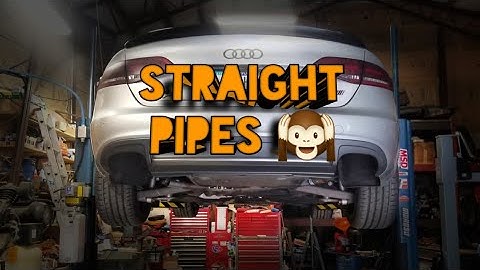 B8 S4 full straight pipe exhaust cold start and rev