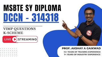 DCCN | SY DIPLOMA - CO/IF/AIML BRANCH | Session 2 | K-Scheme  💻🚀 | By Akshay Sir
