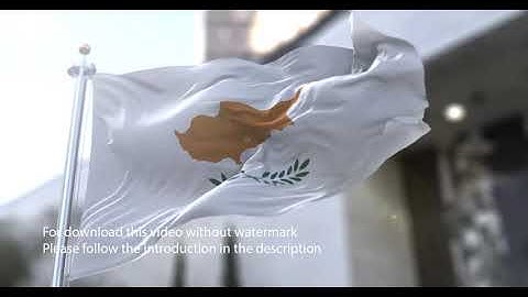 Cyprus flag with 3d effect blowing in the wind 3D Flag V2 long
