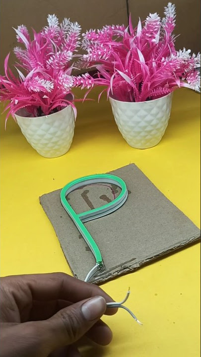 How to make P name starting first letter neon sign science project science experiment#shorts #short