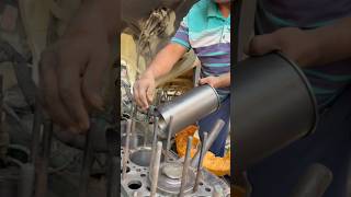 How To Fix Six-Cylinder engine liner #shortsfeed #automobile #mechanic #liner #works