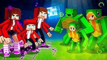 JJ ENDERMAN Family vs Mikey ZOMBIE Family - Maizen Minecraft Animation