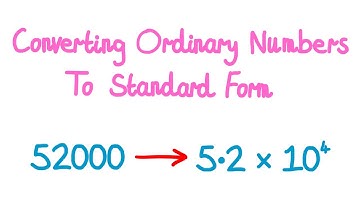 1MM - Converting Ordinary Numbers to Standard Form