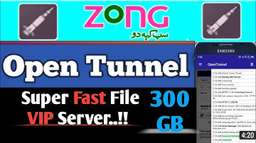 Open Tunnel New Fast File | How To Use Free Internet On Zong | Zong Free Internet |