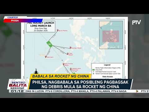 PhilSA, nagbabala sa posibleng pagbagsak ng debris mula sa rocket ng China