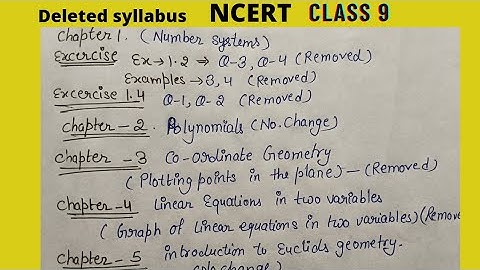 class 9th maths deleted syllabus 2022-23 NCERT CBSE #maths