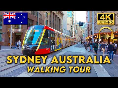 WALKING TOUR SYDNEY AUSTRALIA | Saturday Evening in Chinatown | 4KUHD | Binaural Audio