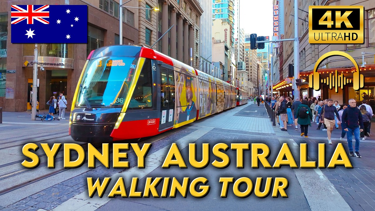 WALKING TOUR SYDNEY AUSTRALIA | Saturday Evening in Chinatown | 4KUHD | Binaural Audio