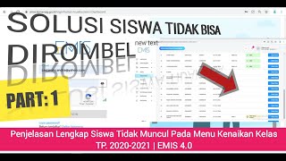 Menaikkan kelas siswa tidak muncul pada menu kenaikan kelas | EMIS 4.0