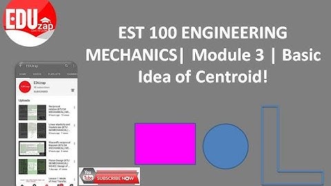 EST 100 Engineering Mechanics | Module 3 | Basic Idea of Centroid!