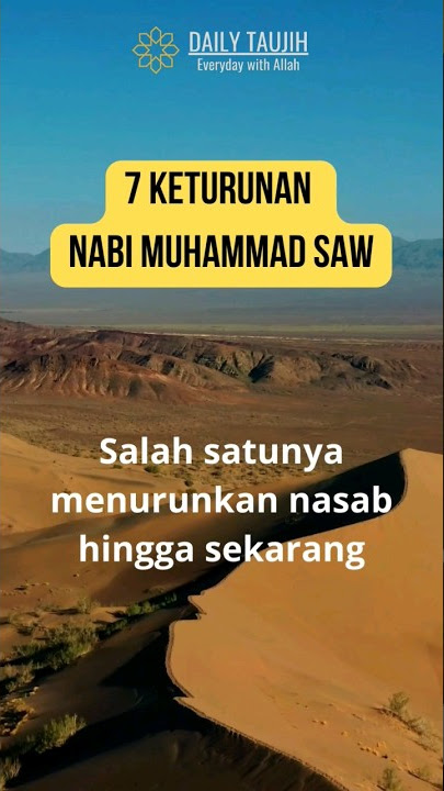 7 Descendants of Prophet Muhammad SAW, One of whom is still alive today #dailytaujih #shorts #yea...