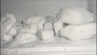 CLEAN MY FREEZER WITH ME | LEFTOVERS | ASMR ICE EATING