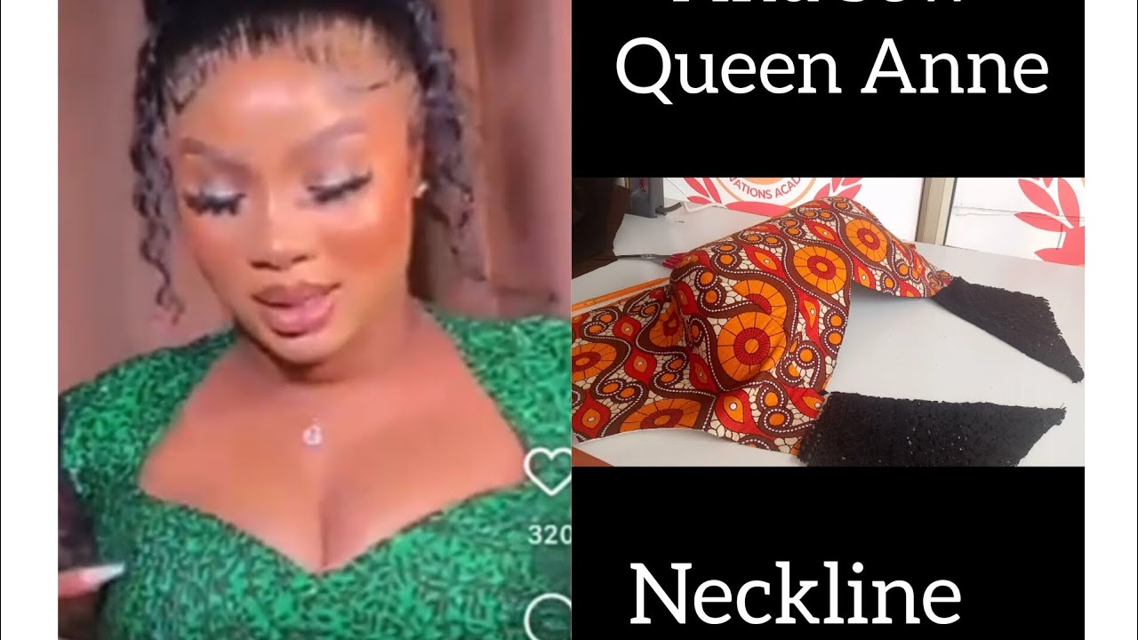 Simple DIY. How to Draft, Cut and Sew QUEEN ANNE'S Bustier NECKLINE