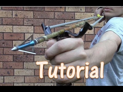 Make A 45lb SLINGBOW, SLINGSHOT FISHING for $10 FULL Tutorial From