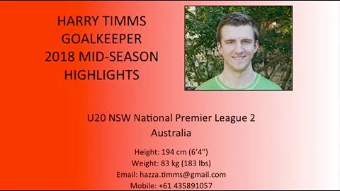 Harry Timms Goalkeeper 2018 Mid-Season Highlights