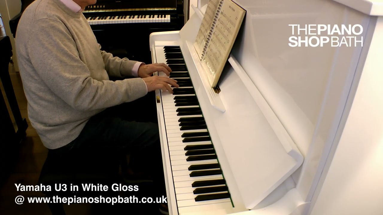Yamaha U3 Upright Piano in Gloss White @ The Piano Shop, Bath