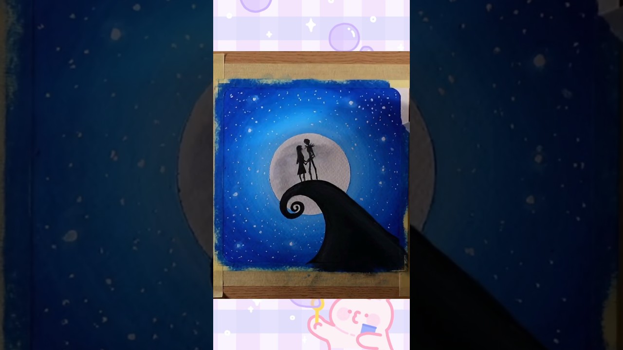 Jack and Sally_Drawing with Oil Pastel || Rooney Arts || 