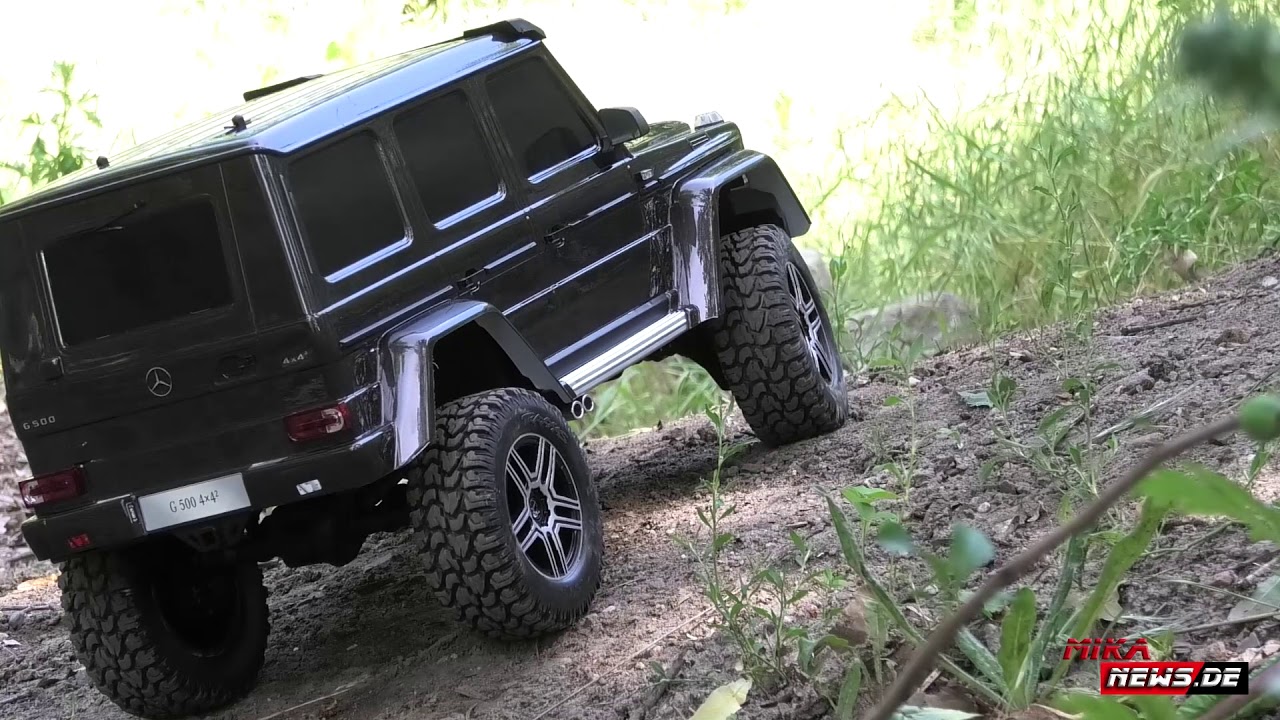 Traxxas TRX-4 Mercedes G500 - Im Gelände - Action mit RC - YouTube