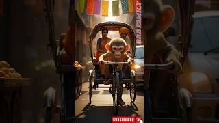 A Hungry Monkey Struggle For Survival