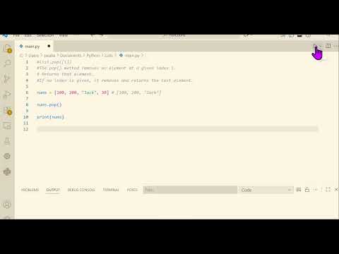 Python Lists Part - 9 (pop method)