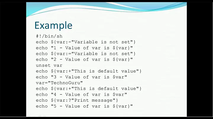 30. Unix Tutorial - Variable Substitution