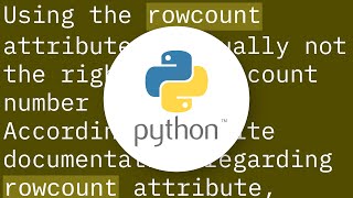how to make a rowcount in ponyorm? Python