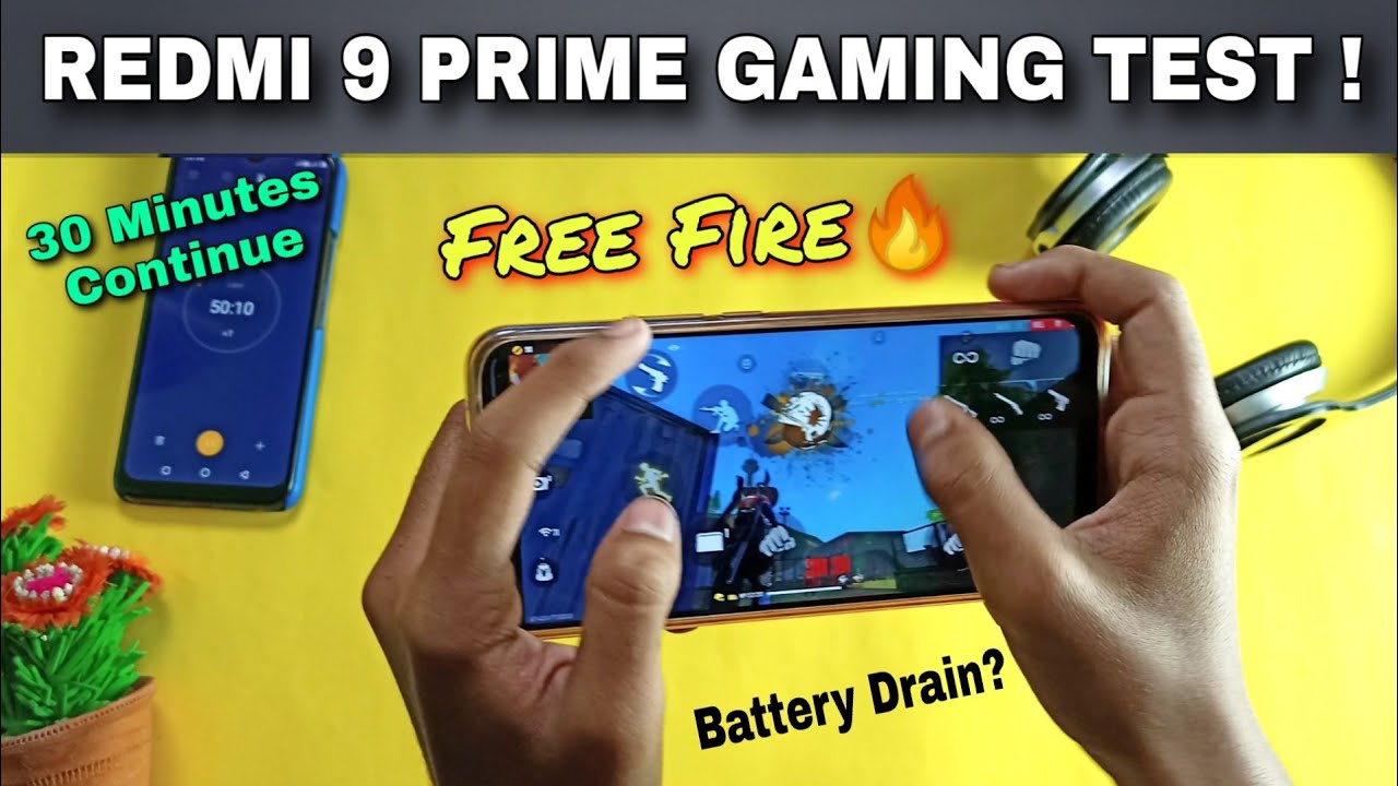 Redmi 9 Prime Free Fire Gameplay Continue 30 Minutes🔥 | Battery Drain, Laging Or Heating Issue ?