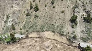 Aerial footage shows extent of Yellowstone flooding damage