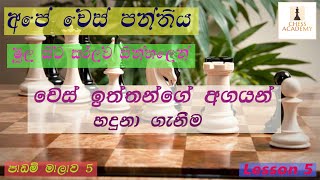 Chess Academy Lesson 5 - Values Of The Pieces Sinhala