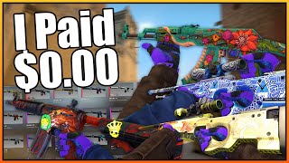 How I COLLECTED EVERY CS:GO Skin In The Game FOR FREE!