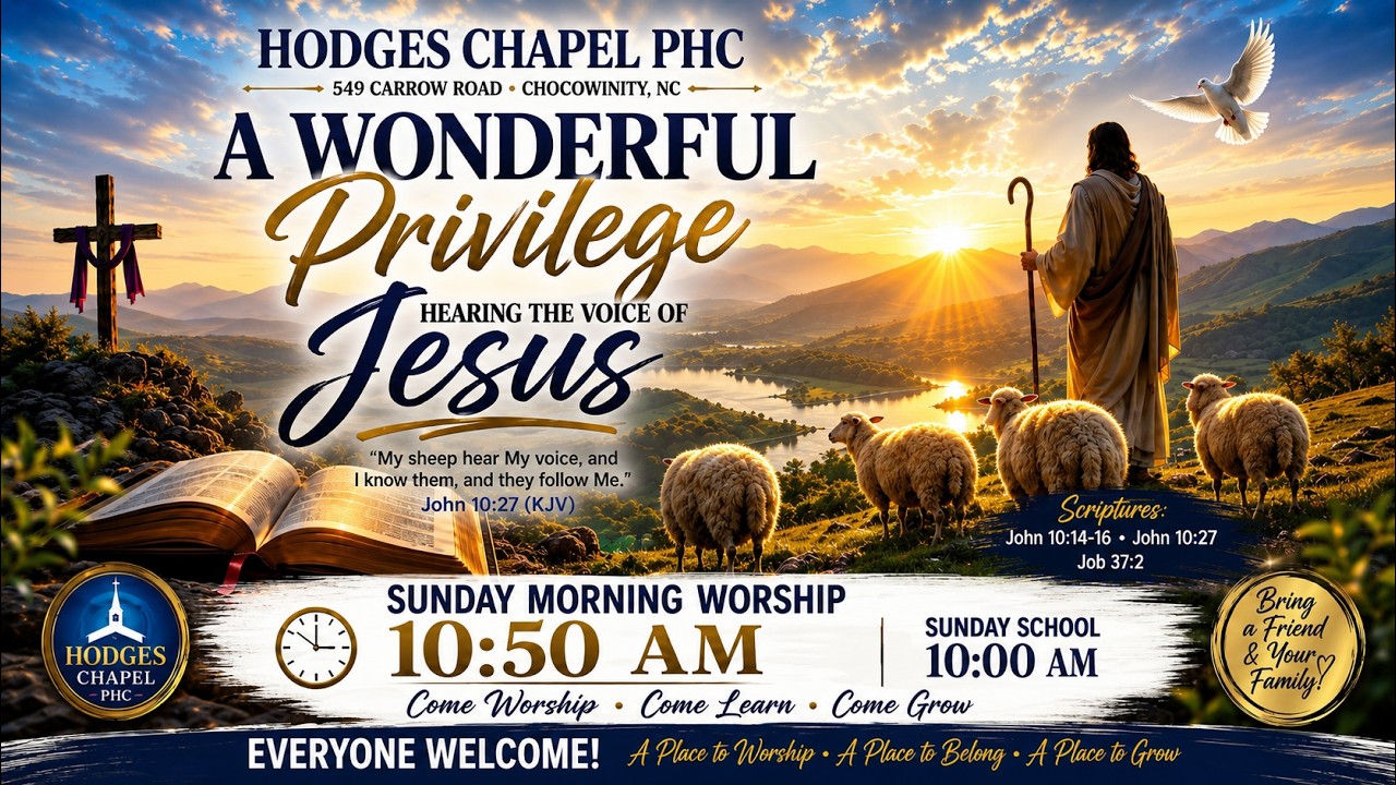 "A Wonderful Privilege Hearing the Voice of Jesus"