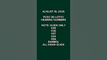 AUGUST 19 2025 SWERTRES HEARING TODAY ALL DRAW GUIDE Lottotips Pcso 