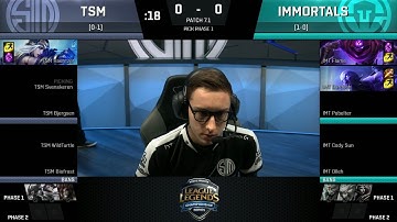 TSM vs IMT Game 1 - S7 NA LCS Spring 2017 W1D3 - Team SoloMid vs Immortals