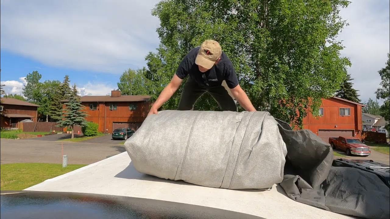 Removing the Adco RV cover for 2022 summer in Fairbanks Alaska YouTube