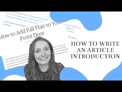 Video: How To Start Your Article In