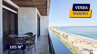 PRAIA DE IPANEMA LUXO VISTA INCRÍVEL PORTEIRA FECHADA 105M² 2 SUÍTES VAGA LAZER NO ROOFTOP SEG.24H