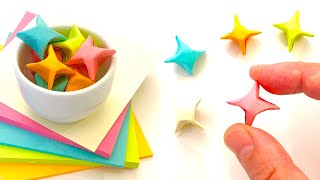 DIY Paper Lucky Star Origami - Sticky Note Origami Easy Lucky Star - How to fold Origami Lucky Star
