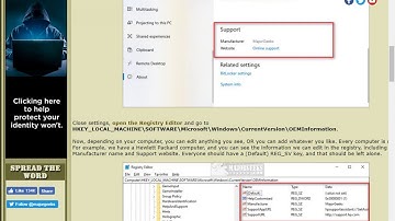 How to Add, Edit or Change OEM Information in Windows 10