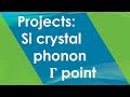 Project: 4.1 (phonon) Si phonon gamma point | Quantum Espresso Tutorial 2019